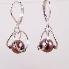 Women Glass Milk Chocolate Brown Pearl Silver Earring Wired Handmade Leverback Delicate Hand Wired Glass Pearl Earrings Total Earring Measurement Little Over An Inch Long. Lots Of Colors Available - See Other Listings Great For Bridal. Edl5 Silver Wire Earrings Handmade, Small Wire Earrings, Silver Hypoallergenic Pearl Earrings For Party, Hypoallergenic Silver Pearl Earrings For Party, Silver Wire-wrapped Earrings For Party, Silver Wire Wrapped Earrings For Party, Nickel-free Sterling Silver Pearl Earrings For Party, Nickel Free Sterling Silver Pearl Earrings For Party, Nickel-free Silver Pearl Earrings For Party