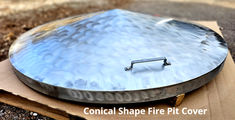 conical cone fire pit cover lid Metal Fire Pit, Fire Pit Table, Outdoor Cooking, Outdoor Kitchen