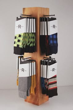 Socks Display, Sock Display, Clothing Store Interior, Clothing Store Design, Socks Packaging, Store Design Boutique, Clothing Displays, Craft Fair Displays