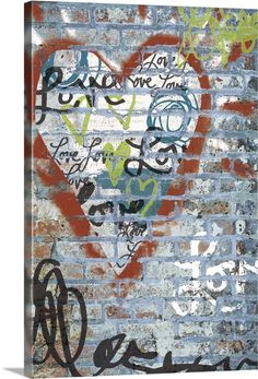 a brick wall with graffiti on it and the words i love you written in different languages