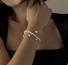 Add an extra note of refined glam to your nighttime look with one of our elegant White Freshwater [Pearl Bracelets](/pearl-bracelets.php), featuring 7.0-7.5mm pearls. Whether you pair this dazzling piece with a cocktail-ready dress or your dinner party attire, radiant white pearls instantly elevate your look, giving it a boost of sophisticated charm. 

Available in various bracelet lengths, our piece can be customized with your clasp closure of choice, including magnetic styles, finesse, shell Elegant Pearl Drop Bracelet, Elegant Pearl Drop Bracelet For Party, Elegant Formal Pearl Chain Bracelet, Elegant Pearl Bracelet For Party, Elegant Pearl Chain Bracelet, Elegant Pearl Bracelets For Party, Elegant Pearl White Bracelets For Party, Elegant Round Pearl Bracelet For Parties, Elegant Pearl White Bracelet For Party