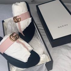 Bnwt! Color Sold Out On Gucci Site. No Trades! Gucci Black Sandals With Single Toe Strap, Designer Pink Sandals With Single Toe Strap, Luxury Flip Flops, Pink Slides, Gucci Sandals, Gucci Purse, T Strap Heels, Leather Thong Sandals, Leather Platform Sandals