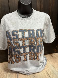 Astros, Astros, Astros Tee Astros Shirts Vinyl, Bleach Shirt Diy, Bleach Shirt, Shirts Vinyl, Shirt Diy, Diy Shirt, Cheetah Print, Houston, Leopard Print