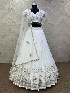 ad eBay - Party Wear Designer Georgette Lehenga Choli And Fancy Dupatta For Womens - Buy Now, click the link (eBay) Elegant Embellished Spring Lehenga, Spring Embellished Elegant Lehenga, Spring Elegant Embellished Lehenga, Elegant Summer Wedding Lehenga, White Georgette Choli For Festivals, Elegant White Fitted Lehenga, White Fitted Lehenga For Party, Elegant Fitted White Lehenga, Elegant Embellished Lehenga For Summer