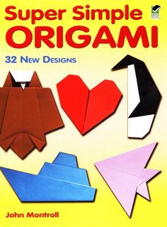 an origami book with three different shapes