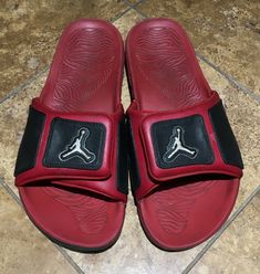 Nike Air Jordan Hydro Sandals Men's 630754-001 Retro 2013 Red & Black Solarsoft Comfort Slides Flip Flops US 12 / EU 46 - Great Preowned Condition - Light normal use - No odors or defects.....Enjoy! Type: Shoes Style: 630754-001 Nike Air Jordan Hydro Sandals Retro 2013 Red & Black Solarsoft Comfort Slides Flip Flops Brand: Nike Air Jordan Size: US 12 / EU 46 Material: Rubber Color: Red/Black Condition: Great Preowned Condition - Light normal use - No odors or defects Country of Manufacturer: Chi Jordan Slides, Slide Flip Flops, The Fine Print, Fine Print, Slides Shoes, Comfortable Sandals, Shoes Nike, Must Read, Mens Sandals