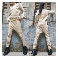 Casual beige cotton two piece set.Long sleeve blouse with front pocket and harem pants with elastic waist🤩Extravagant designs and high quality fabrics. The item from the pictures is size S  For more information feel free to ask questions. Material &Care Cotton and elastane  Machine wash 30oC Hand wash at low temperatures Do not machine dry Medium hot iron Sizing  We make sizes from xs to 5xl as well as customized measures.So don't hesitate to contact us and make one for you. 🛫🎁Shipping🎁 🛬 S Winter Beige Cotton Set, Casual Baggy Long Sleeve Sets, Winter Matching Cotton Set, Relaxed Fit Long Sleeve Winter Sets, Winter Sets With Relaxed Fit And Long Sleeves, Winter Long Sleeve Relaxed Fit Sets, Relaxed Fit Long Sleeve Matching Pant Set, Relaxed Fit Long Sleeve Pant Set With Pockets, Relaxed Fit Beige Set With Pockets