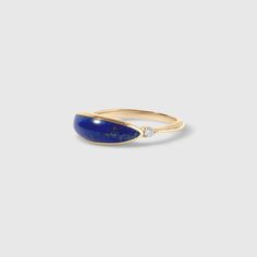 14kt Gold Lapis Inlay Ring with Side Diamonds by Kabana Size 7 (in stock). For all other sizes, please allow 4-6 weeks for production and delivery. All designs may be custom-ordered in many of Kabana's stones, including: sleeping beauty turquoise, turquoise, four-star opal, five-star-high-grade opal, black onyx, red or orange spiny oyster, mother of pearl, pink pearl, chrysoprase, and lapis lazuli. Please contact the gallery directly for special orders: hello@elkandhammer.com. Or visit our conta Luxury Lapis Lazuli Rings For Gift, Luxury Lapis Lazuli Engagement Rings, 14k Gold Multi-stone Oval Cabochon Ring, Kabana Jewelry, Lapis Lazuli Ring, Book Jewelry, Sleeping Beauty Turquoise, Jewelry Design Necklace, Fabulous Jewelry