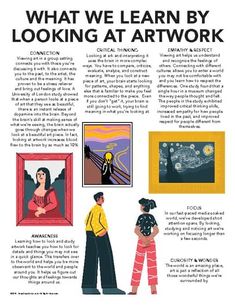 an article in the magazine about what we learn by looking at art work