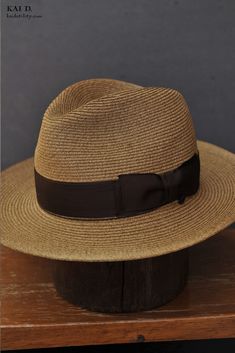 Wide brimmed panama hat in a teardrop crown style shape. Made from natural grass made in Ecuador. Material : 100% Panama Brim width 3". Due to the weight of the brim, it has a tendency to flop downward. 36 = 57.5cm, 38 = 59cm, 40 =60.5cm Brand: HW Dog & Co. Made in Japan Straw Fedora Hat, Fedora Hats, Straw Fedora, Dyed Linen, Fedora Hat, Vintage Brown, Hats Vintage, Wide Brimmed, Straw Hat