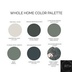 the different shades of paint that are used in home decor and interior design, including dark green