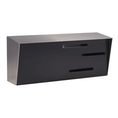 a black box with two drawers on it