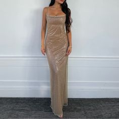 Worn Once In Perfect Condition Beige Maxi Dress For Dinner, House Of Cb Dresses, House Of Cb, Dresses Xs, Sequin Dress, Colorful Dresses, Sequin, Maxi Dress, Womens Dresses