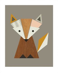 an animal made out of wood on a gray background