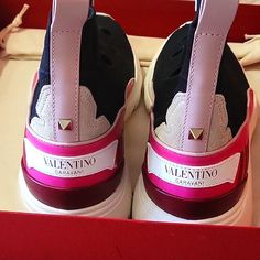 Brand New Valention Sneakers. Size 37. Comes With The Original Dust Bag And Box. Pink Low-top Sneakers With Logo, Pink Leather Sneakers With Logo, Pink High-top Sneakers With Logo, Pink Logo Sneakers For Streetwear, Luxury Pink Sneakers For Sports, Valentino Pink, Valentino Sneakers, Ankle Sneakers, Studded Sneakers