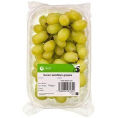 green seedless grapes in a plastic container