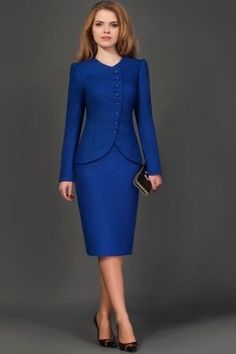 Elegant Office Wear, Office Attire Women, Costum Elegant, Stylish Work Attire, Elegant Prom Dresses, Skirt Suit Set, Lace Side