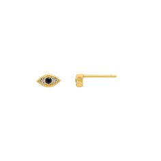 Tiny evil eye studs that will give you protection and an effortless look. They are also the perfect studs to stack. They are made in sterling silver with 14k gold plating and cubic zirconia. Evil Eye Design, Evil Eye Earrings, Edgy Style, Eye Earrings, Evil Eye Jewelry, Edgy Fashion