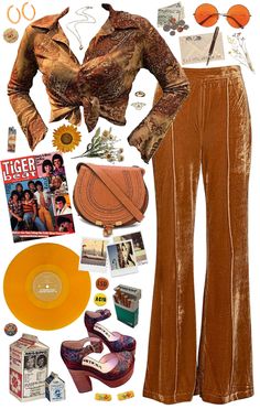 Men Disco, 70s Outfit, 70s Fashion Outfits, Look 80s, Outfits Vintage