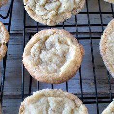 freshly baked cookies cooling on a wire rack