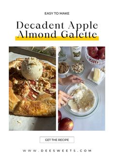 the recipe for an easy to make dessert apple almond galactic