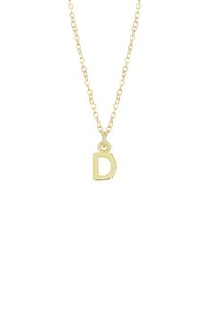 Initial Necklace Dainty Personalized Chain Necklace For Everyday, Dainty Gold Name Necklace With Delicate Chain, Everyday Adjustable Gold Name Necklace, Personalized Brass Necklace With Initial Pendant, Personalized Yellow Gold Initial Necklace With Delicate Chain, Personalized Brass Initial Pendant Necklace, Gold Initial Necklace With Delicate Chain, 14k Gold Filled, 14k Gold Filled Initial Necklace With Delicate Chain, Gold Sterling Silver Chain Necklace Nickel Free