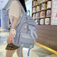 45614388183261 Japanese Y2k, Preppy Backpack, Kawaii Harajuku, Animal Bag, Floral Bags, Canvas Crossbody Bag, Plaid Bow, Waterproof Backpack, Small Crossbody Bag