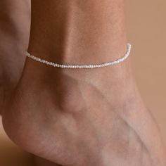 Brinley Dainty Pearl Anklet