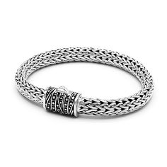 Rope Vintage Weave 8mm. - Ryan Christian Balinese Design, Classic Bracelets, Casual Attire, Balinese, Push Button, Bling Bling, Artistic Designs, Sterling Silver Bracelets, Bali