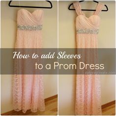 How to add straps to a dress Princess Dress Tutorials, Prom Dress Alterations, Wrap Dress Tutorial, Diy Prom Dress, Baby Dress Tutorials, Hostess Cupcakes, Neon Prom Dresses, Diy Prom, Sparkly Prom Dress