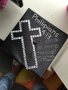 a graduation cap with the words phi phi phi phi phi phi phi phi phi phi phi phi