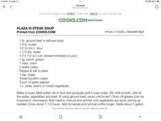 the recipe for pizza in steak soup is shown on an iphone screen, and it appears to be made from scratchsticks