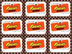 six pieces of reese's candy bar sitting on top of each other