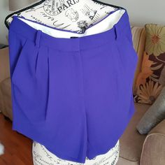 Dressy Shorts In A Viscose Material Purple Bottoms For Summer Workwear, Purple Summer Workwear Bottoms, Chic Purple Shorts For Day Out, Chic Short Purple Bottoms, Chic Purple Short Bottoms, Purple Shorts For Day Out, Purple Short Bottoms For Day Out, White Chinos, Grey Chinos