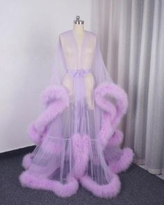 Sexy Sheer Feather Bridal Robe Tulle Illusion Long Wedding Scarf New Custom Made Birthday Maternity Photography Robe Lavender Tulle Gown For Party, Lavender Tulle Party Gown, Lavender Tulle Fabric For Wedding, Lavender Tulle Gown For Wedding, Floor-length Tulle Gown For Ceremony, Wedding Gown In Purple Organza, Wedding Organza Gown In Purple, Lavender Tulle Wedding Gown, Wedding Purple Organza Gown