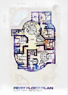 Architectural digital sketch plan First Floor Plan, Pool Halls, Digital Sketch