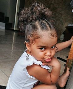 Light Family Meals, Infant Hairstyles Black, Preschool Hairstyles, Mixed Race Hairstyles, Mixed Baby Hairstyles, Daughter Hairstyles, Baby Curls, Cute Toddler Hairstyles