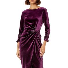 Brand: Tahari Asl Size: 18 Fabric Type: 100% Polyester Garment Care: Dry Clean Only Closure Type: Zipper Side Knot Dress, Tulip Skirt, Knot Dress, Column Dress, Stretch Velvet, Fashion Line, Faux Wrap Dress, Dillard's, Nordstrom Dresses