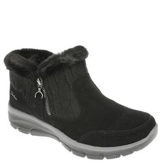 PRICES MAY VARY. Relaxed Fit(R) design for a roomy comfortable fit Skechers Air-Cooled Memory Foam cushioned comfort insole Flexible rubber traction outsole Padded collar Treated with 3M Scotchgard to resist water and stains Cozy Inn, R Design, Sketchers Shoes, Short Winter Boots, Skechers Women, Easy Going, Ankle Bootie, Winter Boots, Bootie