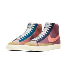 Nike Blazer Mid VNTG Suede Desert Berry Pink DC9179-664 Nike Dunks Low Outfit Woman, Nike Cortez Outfit, Nike Dunks Outfit, Nike Blazers Outfit, Nike Shoes Women Fashion, Pink Nike Shoes, Nike Blazers, Nike Blazer Mid 77, Nike Blazer Mid