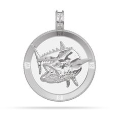 All medallions are custom designed originals with the highest quality .925 sterling, .935 Argentium non-tarnish silver, 10k, 14k, or 18k gold and can be set with a genuine precious stone (your choice of Ruby, Sapphire, or Emerald). SPECIFICATIONS Mackerel "Kingfish" Compass Medallion Pendant Material : Sterling Silver/Yellow Gold/ White Gold Material Purity : .925 / 10K / 14K / 18K Material Color : Yellow/White Manufacturing Process: Investment Casting Finish : High Polish Gemstone: Faceted Gend Investment Casting, Nautical Compass, Treasure Jewelry, Compass Pendant, Tarnished Silver, Ruby Sapphire, Pendant Gold, Unisex Jewelry, Manufacturing Process