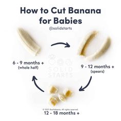 how to cut banana for babies with instructions on how to cut the bananas in half