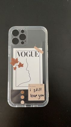 an iphone case with a sticker on it that says, i'm love you