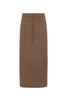 Featuring again for Resort 24, cozy Wool Cashmere is cut into three new silhouettes that maximize its soft and lightweight feel, such as this midi skirt. Designed with a drawstring waist for casual appeal, it is knit to a slim fit that hits above the ankle. Warm, soft, and plush, Rosetta Getty’s Wool Cashmere is a lightweight knit that is ideal for layering. Offered in two luxe neutral tones, these are timeless foundational pieces. Elasticized drawstring waist Pull-on style Back slit 70% Wool, 3 Rosetta Getty, Layered T Shirt, Platform Clogs, Denim T Shirt, High Hips, Turtle Neck Top, Lightweight Knit, Neutral Tones, Sweater Skirt