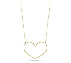 Take your relationship to the next level with a gift of this open heart necklace. (Or treat yourself to its neckline-defining style!) From Luminosa. Modern Necklaces For Anniversary On Valentine's Day, Modern Necklaces For Valentine's Day Anniversary, Modern Open Heart Jewelry For Gifts, Modern Open Heart Jewelry For Gift, Modern Heart Cut Jewelry For Valentine's Day, Modern Yellow Gold Heart Necklace, Chic Jewelry For Anniversary On Valentine's Day, Chic Jewelry For Valentine's Day Anniversary, Modern Heart Pendant Necklaces For Valentine's Day