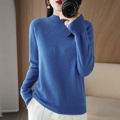 Shipping: Worldwide Express Shipping AvailableDelivery time: 7-15Days Fast ShippingReturns: Fast refund, 100% Money Back Guarantee. Trends 2023, Style Office, Women Sleeve, Office Lady, Women Trends, Season Autumn, Office Ladies, Sweater Fashion, High Collar