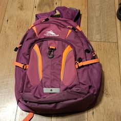 Never Used High Sierra Magenta With Coral Backpack Casual Purple Bags For Outdoor, Purple Bag With Adjustable Strap For Back To School, Purple Backpack For Outdoor Activities, Back To School Purple Bag With Adjustable Strap, Casual Purple Bags For Back To School, Casual Purple Backpack For Daily Use, Purple Back To School Bag With Adjustable Strap, Purple Backpack With Adjustable Strap For Outdoor Activities, Purple Functional Backpack For Daily Use