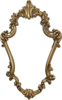 an ornate gold frame on a white background