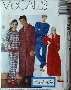 two men and a woman in pajamas are standing next to each other on a magazine cover