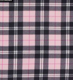 a pink and black plaid fabric